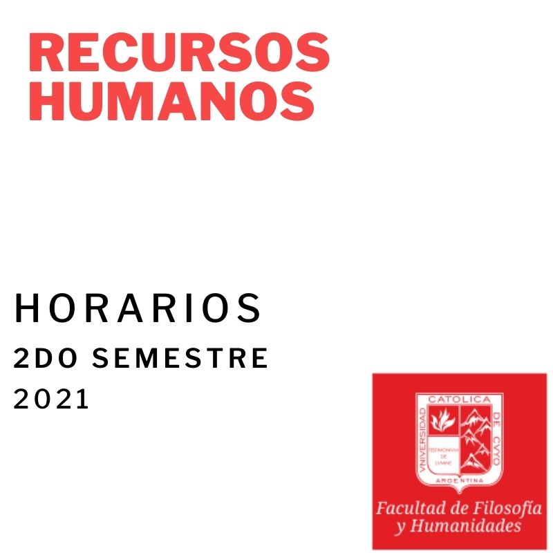 Horarios 1er semestre 2022- Lic. en Recursos Humanos