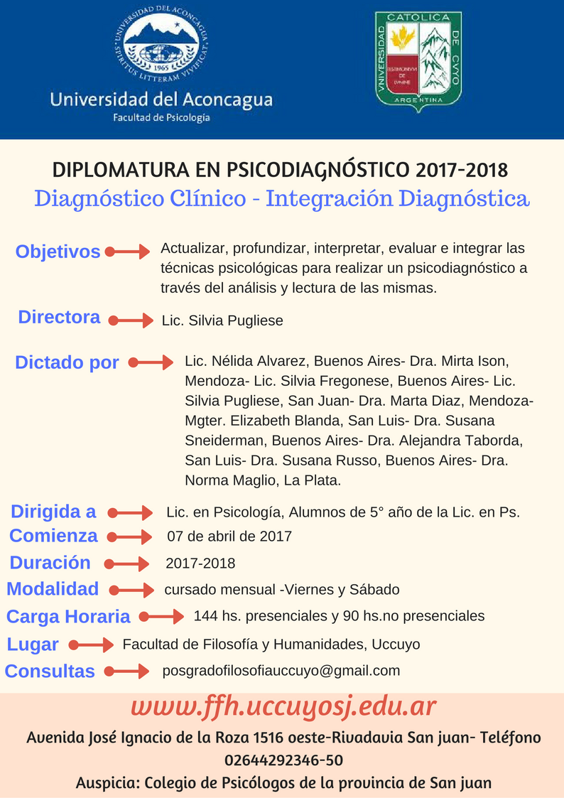 Diplomatura en Psicodiagnóstico 2017 2018